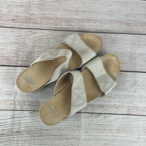 Dansko Maddy Womens Sz EU 42 US 11.5-12 Sandals Ivory Milled Nubuck - Picture 7 of 9